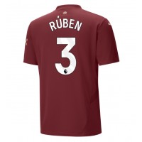 Maglia Calcio Manchester City Ruben Dias #3 Terza Divisa 2024-25 Manica Corta